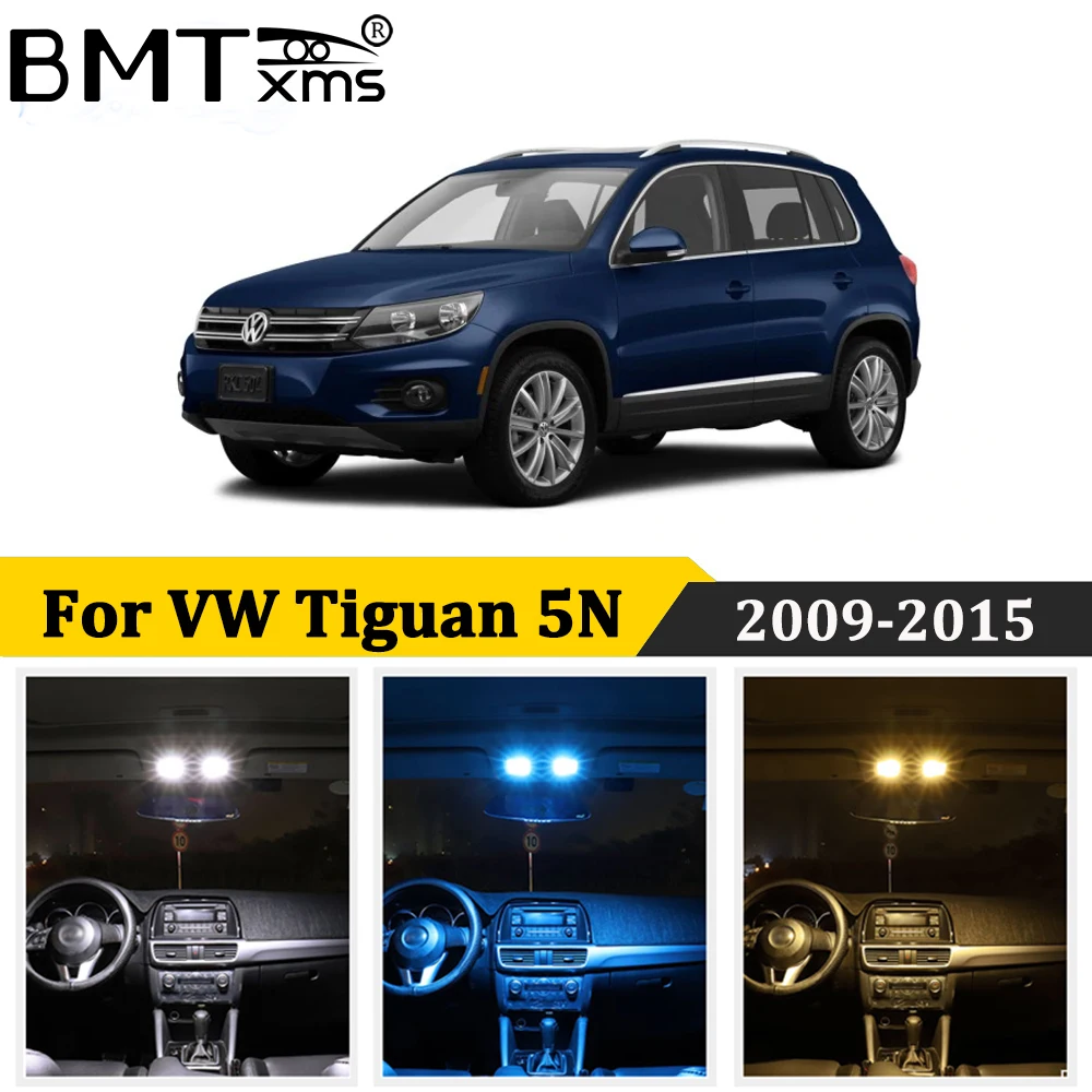 BMTxms 12 шт. Автомобильный светодиодный купольный светильник для Volkswagen Tiguan точечный