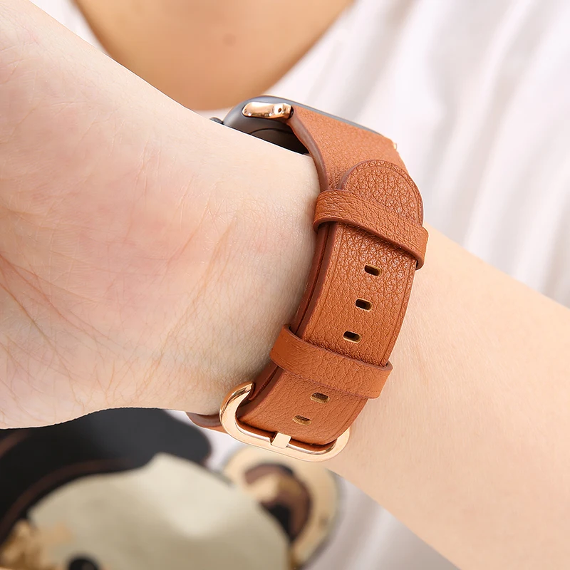 Ремешок для Apple watch band 42 мм 38 мм кожаный ремешок для часов iwatch 4 3 44 мм 40 мм correa наручные браслеты серии 4 3 2 1 Аксессуары