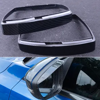 

CITALL 2pcs Door Wing Mirror Cover Trim Rainproof Visor Frame Fit For Ford Focus RS ST MK3 2012-2014 2015 2016 2017 2018 2019