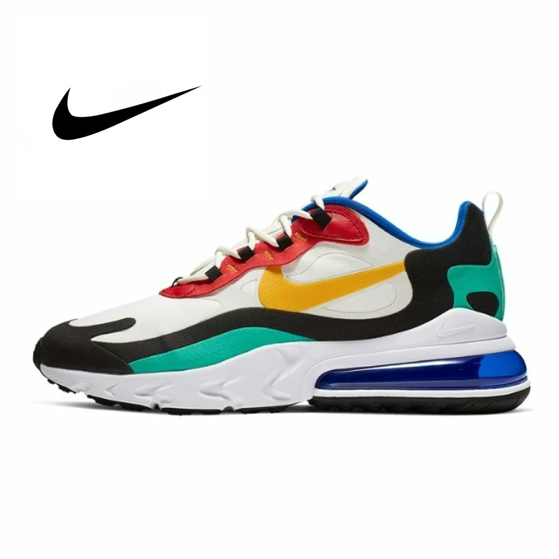 Authentic Nike Air Max 270 React Man Running Shoes Breathable Comfortable Shock Absorption Wear-resistant Leisure Sneaker AO4971