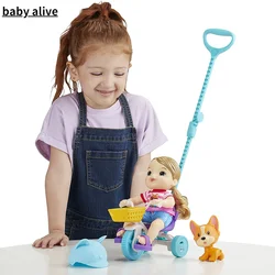 Petit Tricycle à pédale de vélo en Jade pour fille, jouet pour enfant, accessoire pour animal de compagnie 