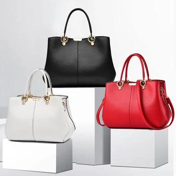 

Women bag High capacity Women's Leather Handbags Luxury Lady Hand Bags With Purse Pocket Women messenger bag Tote high quality