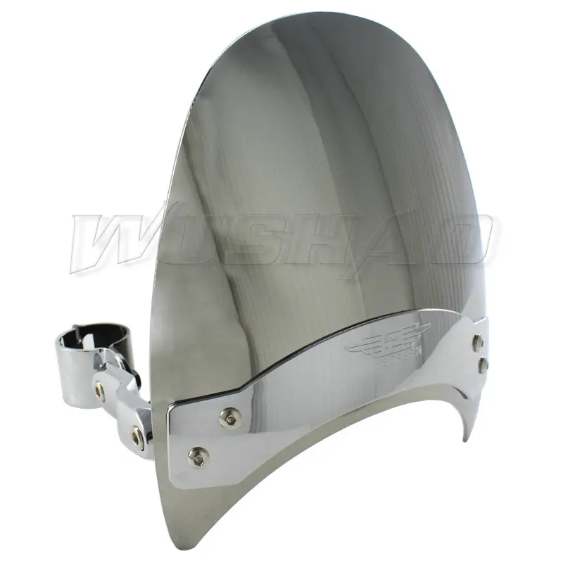Лобовое стекло ветер экран для 1987-2010 Harley Softail Пользовательские FXSTC Deuce FXSTD EFI FXSTDI стандарт fxst FXSTI передняя вилка экран - Цвет: Chrome