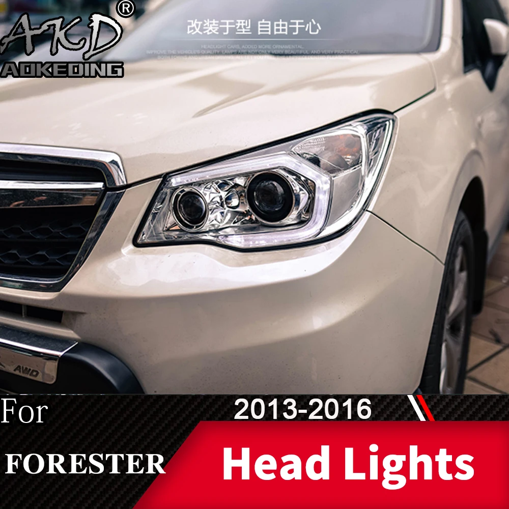 Фара для автомобиля SUBARU Forester 2013- головной светильник s противотуманный светильник s дневной ходовой светильник DRL H7 светодиодный Биксеноновая лампа автомобильные аксессуары