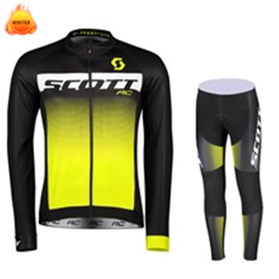 2022 SCOTT manga larga Ciclismo Jersey térmico Invierno Polar Ribble Weldtite bicicleta ropa Ciclismo equipo ropa de Ciclismo de ciclismo| AliExpress