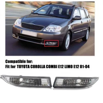 

1 Pair Car Front Bumper Fog Light Transparent Lens 8122112160 8121112150 For TOYOTA COROLLA KOMBI E12 LIMO E12 2001-2002