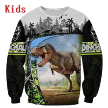 

Love Dinosaur Hoodies T-shirt 3D Printed Kids Sweatshirt Long Sleeve Boy For Girl Funny Animal Pullover 08