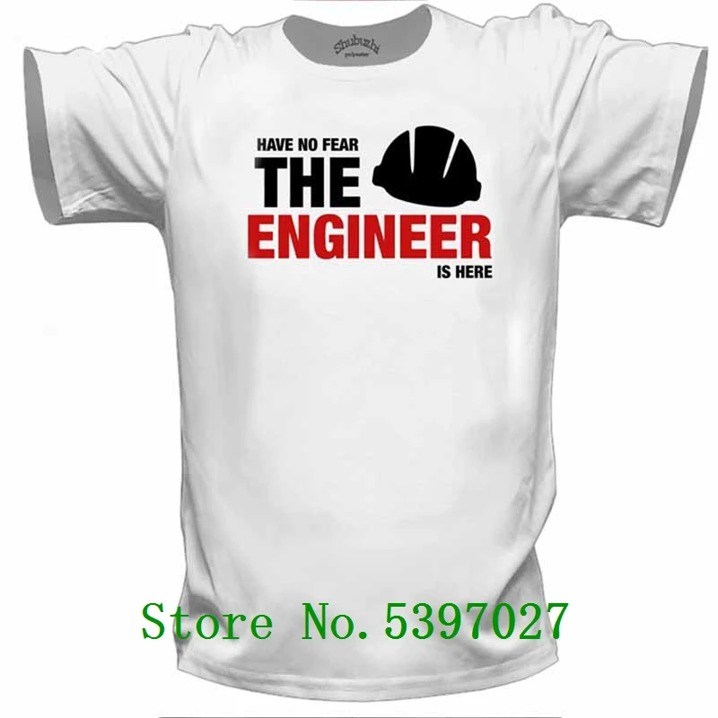 

fashion Summer Have no Fear The Engineer is here T Shirt Men cotton Short Sleeve Engineer TShirts Men Camisetas T-shirt