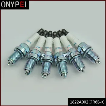 

6 PCS 1822A002 IFR6B-K Iridium Spark Plug For 06-12 Mitsubishi Eclipse Galant 3.8L 1822 A002 IFR6BK 4867