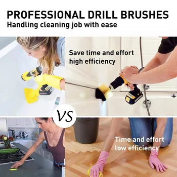 

15 pcs/set Electric drill brush Set Bathroom Surfaces Tub, Shower, Tile and Grout All Purpose Power Scrubber Cleaning Kit
