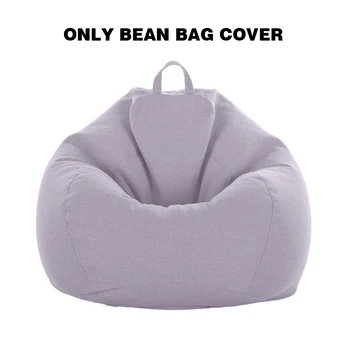 

Storage Extra Large Easy Clean Indoor Bean Bag Cover Washable Soft Lazy Lounger Linen Home Decor Bedroom No Filler Playroom