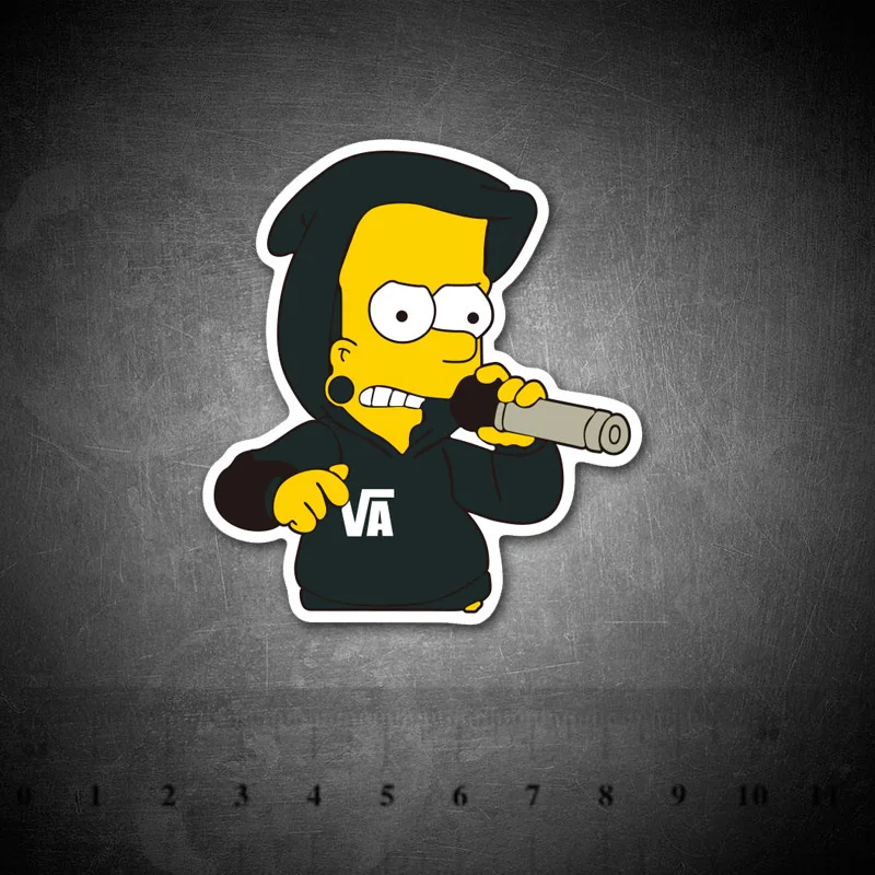 

Cartoon Rap Simpson Graffiti Stickers for Laptop Suitcase Luggage Bike Skateboard Car Vinyl Decals DIY Sticker
