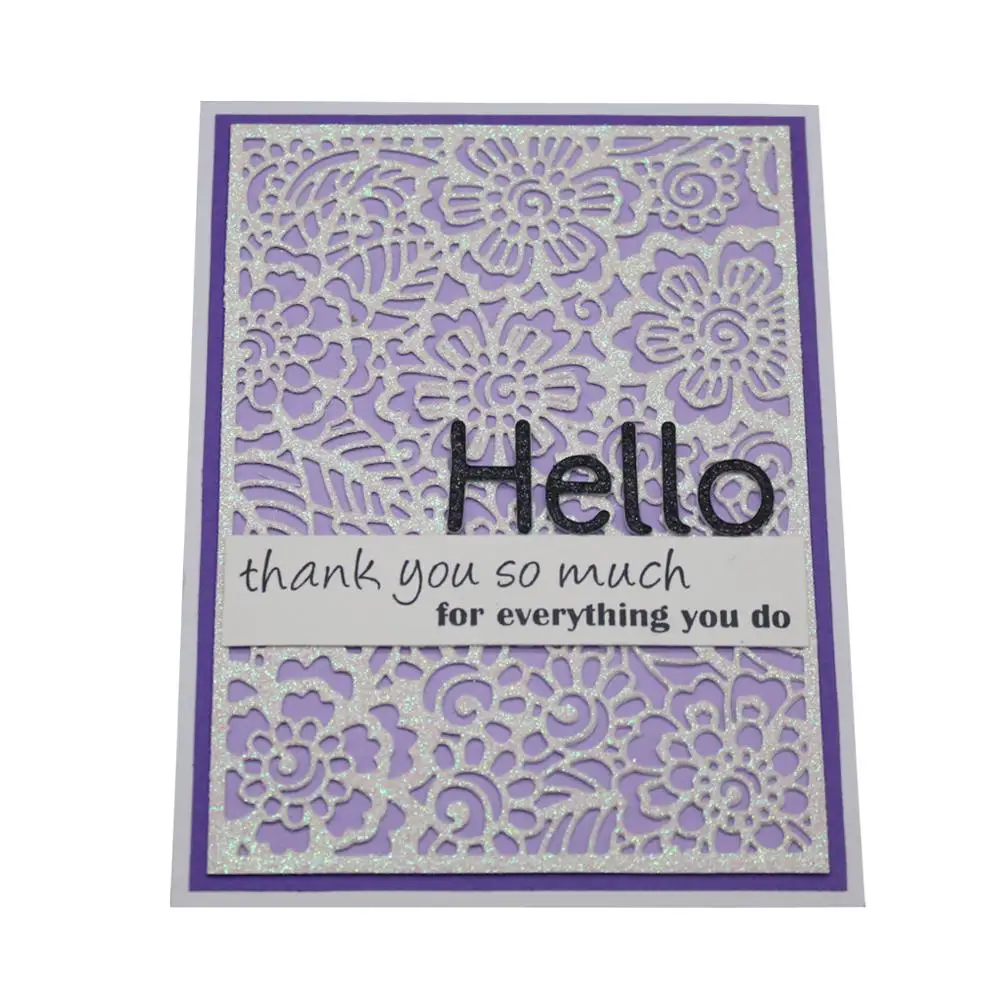  Kuulee Silver Color Carbon Steel Cutting Dies for DIY Scrapbook Background/Invitation Lace/Greeting - 4000549977664