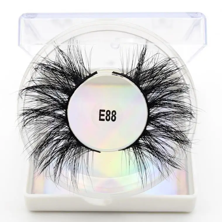 E88 (round) Visofree, 25 мм., 5D, норковые ресницы, драматические, длинные, норковые ресницы, толстые, накладные ресницы, макияж, без грубости, 3D, норковые ресницы E66 - Цвет: E88 (round)