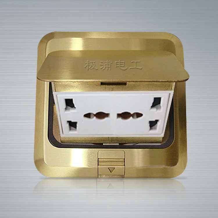 

Flip-up Floor Ground round Six Holes Socket/Copper Bottom Case Metal Floor Outlet Series/