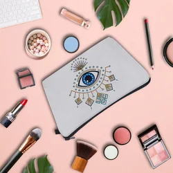 Eye Makeup Pouch Cartoon Print Purse Pencil Bags Art Print Creativity Make Up Organizer Vintage Makeup Travel Bag Cute Bag