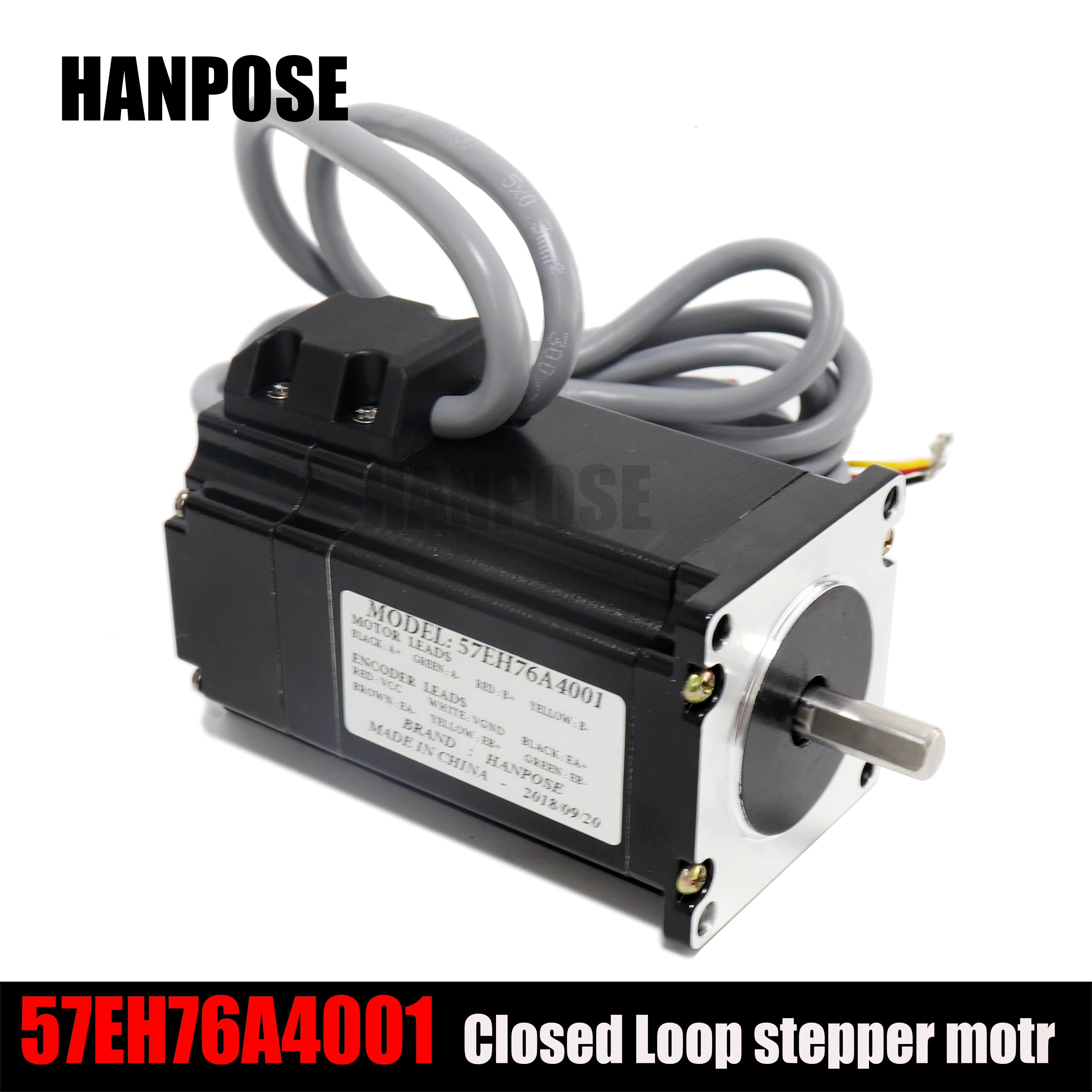 57EH76A4001 NEMA 23 1.8N.m Stepper Motor 57x76mm HBS57 Closed Loop Servo Driver CNC Controller Kit