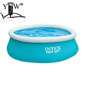 

Inflatable Pool Removable Family Children Pool Swimming Bathing Fun Party Tools Blue Round Family Inflatable Kid Swimming Pool