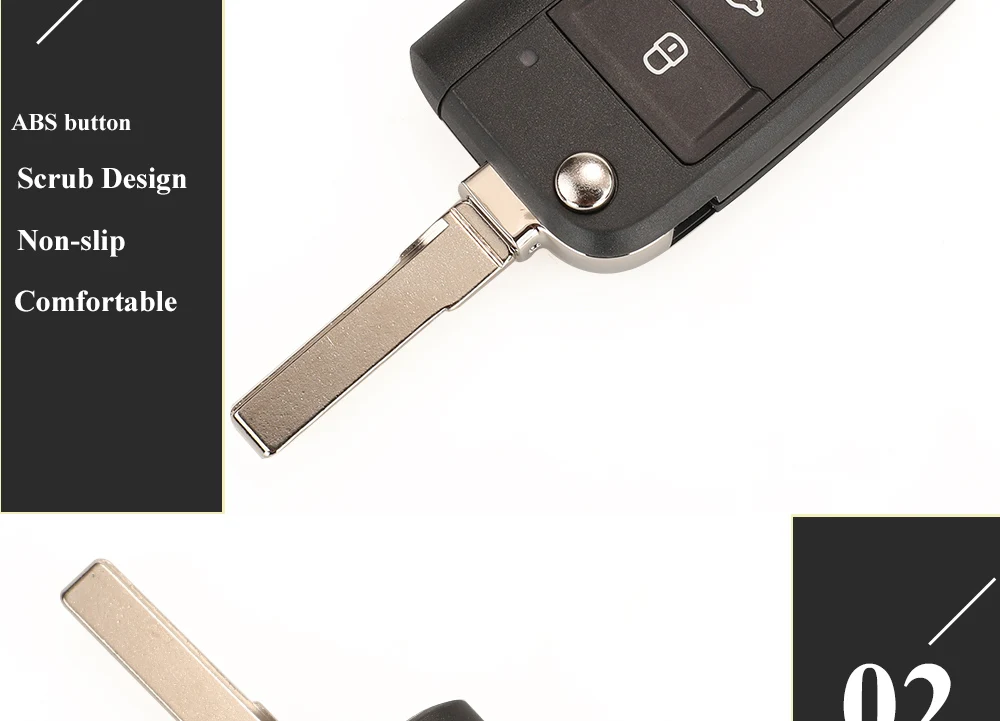 Keyforkess originale 5C 5C Chip Flip Remote Keyless vai per VW whoron T-ROC Tiguan chiave dell'automobile Fob 5G6 959 752 BL parte originale - H06c7c22b093042d7a9f90a8516500d68S