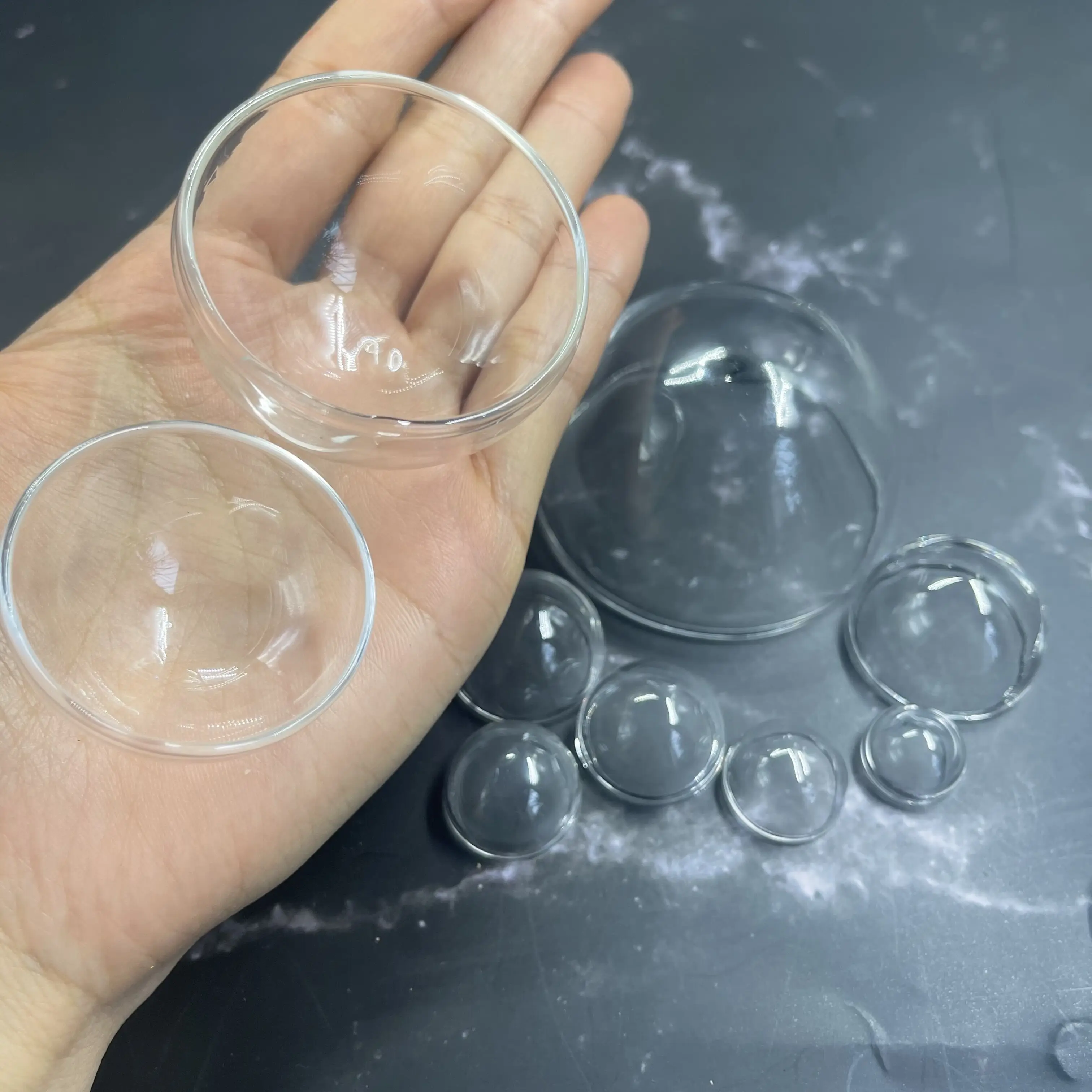 100X 8/12/15/16/18/20/22/25/30/35/40/50/60/70mm Hemisphere glass dome diy clear half round glass globe bubble glass vial pendant 3
