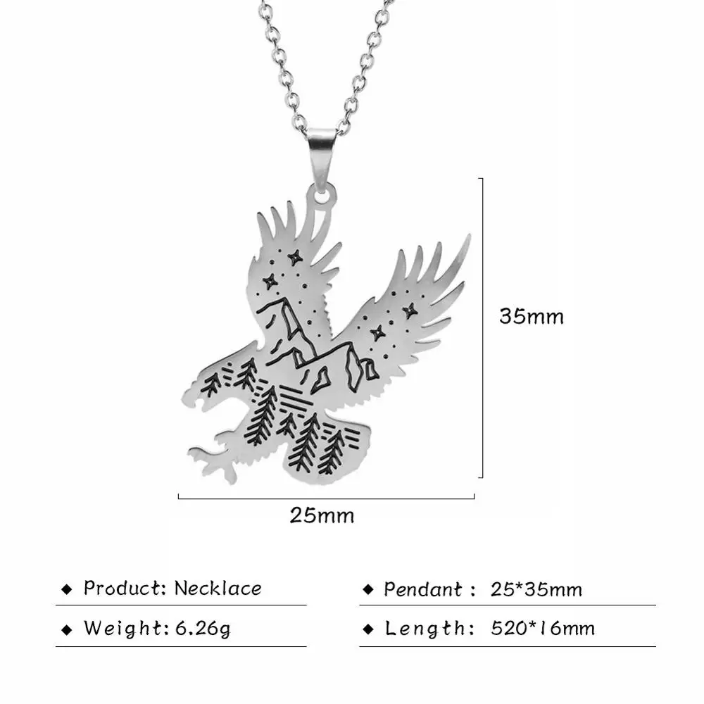 Eagles Silver Lemegeton полярный медведь волк лиса ожерелье «кролик» Мужчины Женщины орлы птица состояние мужчины t ожерелье ювелирные изделия Аксессуары для Животных Подарки - Окраска металла: Eagles Silver