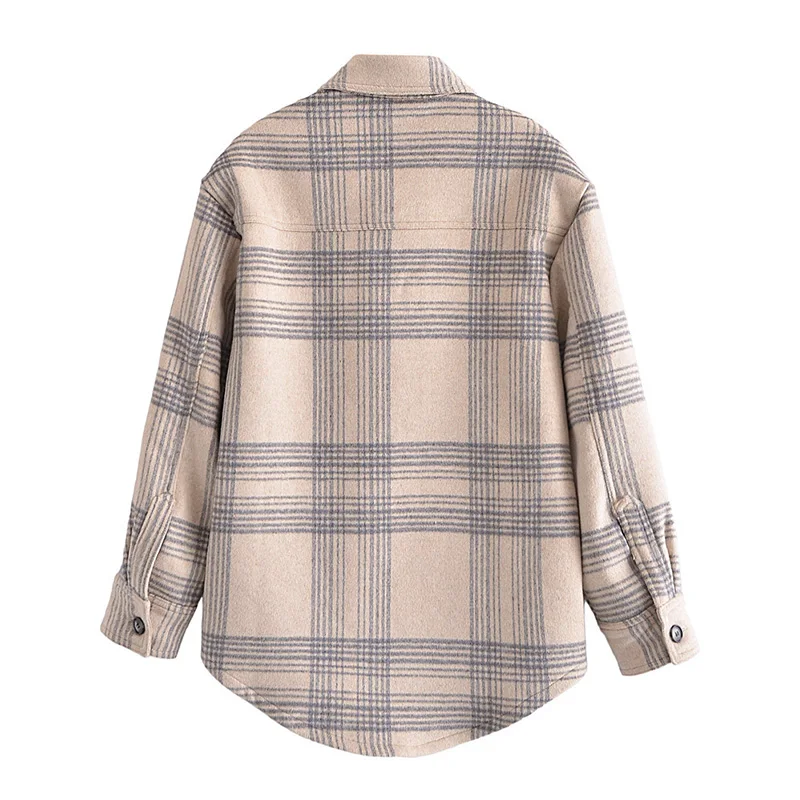 ネットショッピング Sherse 女性のためのヴィンテージチェック柄のタータンチェック柄ジャケット 襟付きのヴィンテージスタイルの長袖チェック柄ジャケット 冬 配送料無料 Hopespeechtherapy Com