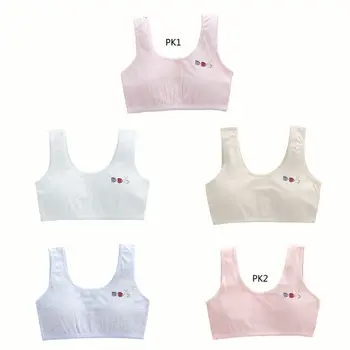 

Teen Bra Girl Vest Cotton Sport Bra Kids Underwear Teenage Racerback Training