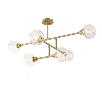

Abajur Lamparas LED Modern Bedroom Molecular Pendant Lights Glass Ball Indoor Living Room Hanglamp Dining Room Light Fixtures