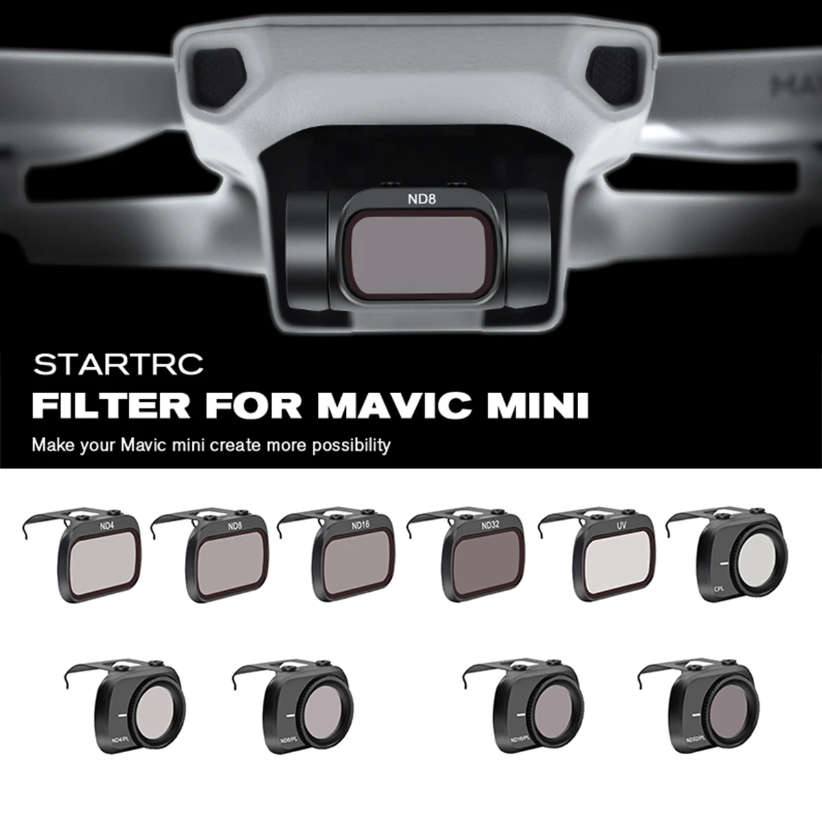 

STARTRC Mavic Mini Camera Filter ND4/ND8/ND16/ND32/MCUV/CPL Set Filter For DJI MINI 2 Mavic Mini Drone ND8 ND16 ND32 ND64 PL