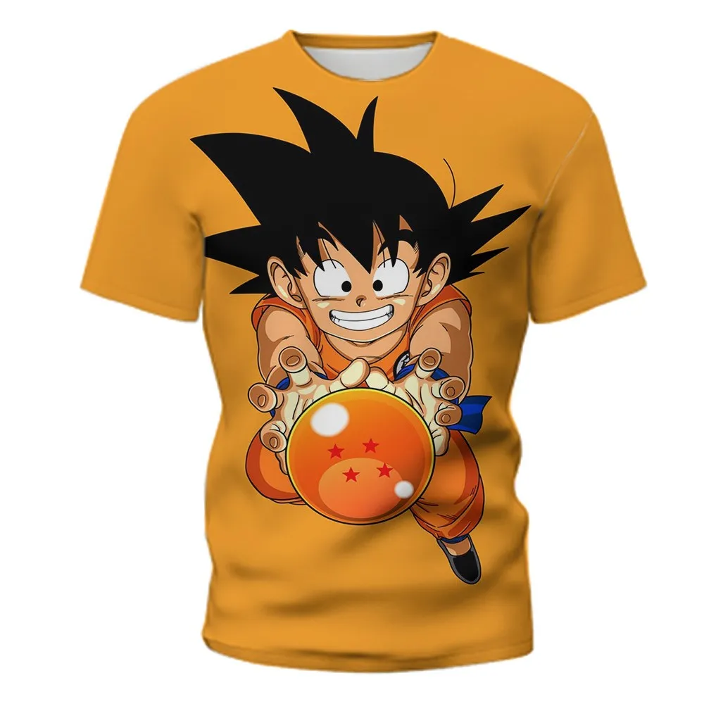 Супер Saiyan 3D футболка аниме Dragon Ball Z Goku летние модные футболки для мужчин/мальчиков