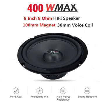 

HiFi Black Speaker 8 Inch 100mm Magnet 30mm Core 8 Ohm Mid-range Louder Speakers For 5.1 Home Theater Russian Full Range Woofer