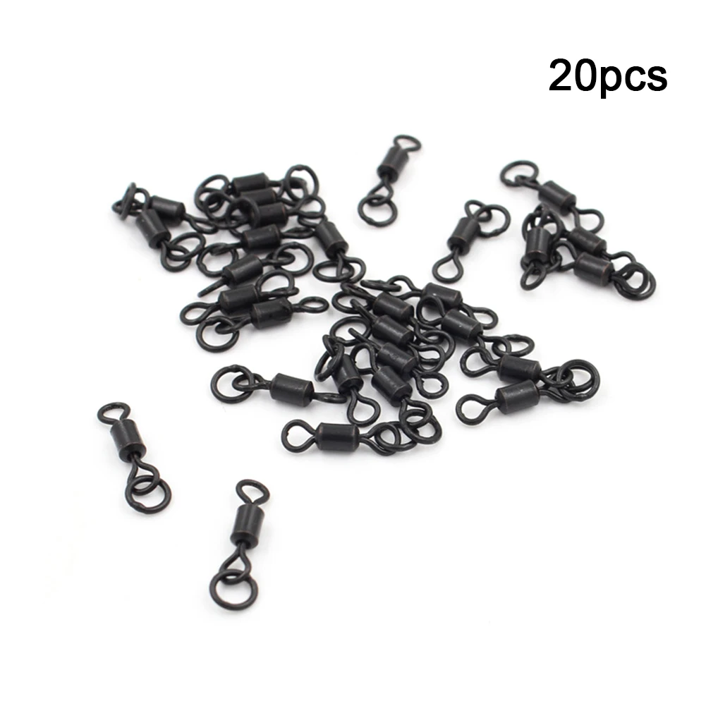 20pcs 50pcs Fishing Swivels For Carp Flexible Ring Corrosion Resistant Micro Hook Steel Lightweight High Tensile Quick Connect