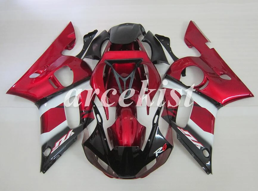 ABS Обтекатели Наборы подходит для Yamaha YZF R6 1998 1999 2000 2001 2002 обтекатель комплект R6 98 99 00 01 02 Пользовательские красный
