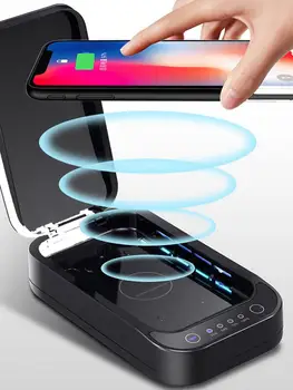 

Multifunctional UV Mobile Phone Cleaner Cleaning Box With Wireless Charging Function For IOS Android Phone Toothbrush Watch