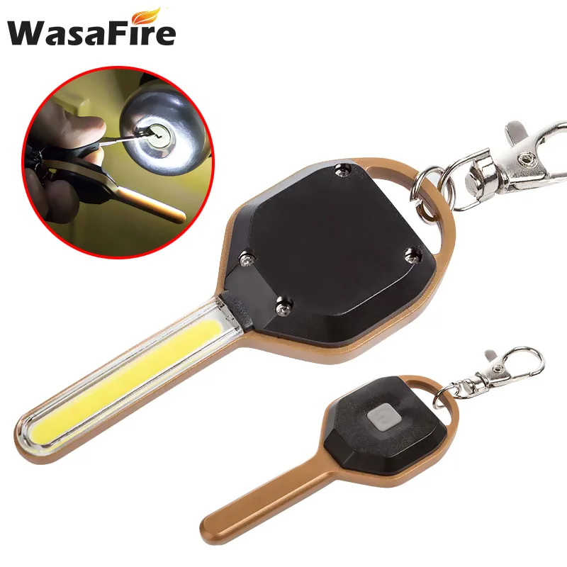 Wasafire 10 шт./лот оптовая продажа маленький брелок фонарь мини в форме ключа вспышка