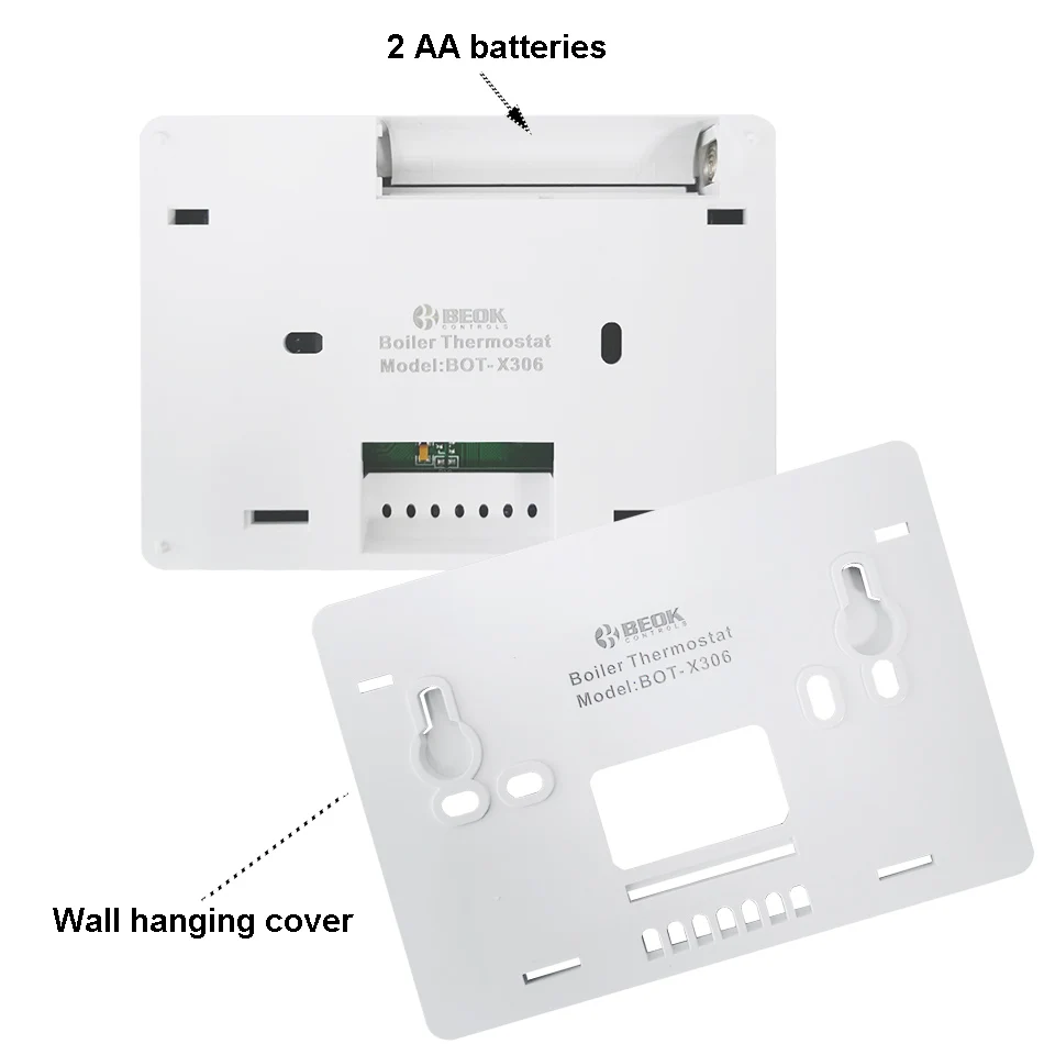Temperature Controller Beok Wireless Thermostat Touch Screen Programmable Temperature Controller for Room Heating with Gas Boiler and Actuator