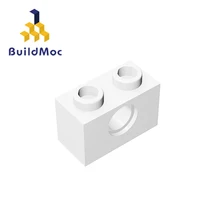 Buildmoc monta partículas 3700 de alta tecnologia, tijolo 1x2 com hol para blocos de construção peças diy brinquedos educativos elétricos do presente