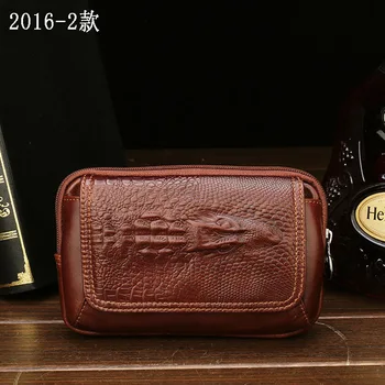 

Men Leather Crocodile Grain Pattern Vintage Cell/Mobile Phone Cover Case Skin Hip Belt Bum Fanny Pack Waist Bag Purse