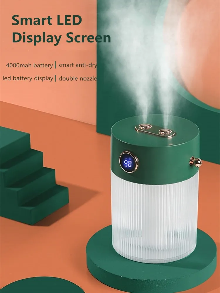

Wireless Portable Ultrasonic Humidifier Aroma Diffuser Cool Air Mist Maker Romantic Lamp Room Humidifier with LED Battery Screen