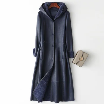 

Real Fur Coat Female Genuine Leather Jacket Autumn Winter Coat Women Clothes 2020 Korean Vintage Long Sheepskin Coat Tops ZT4266