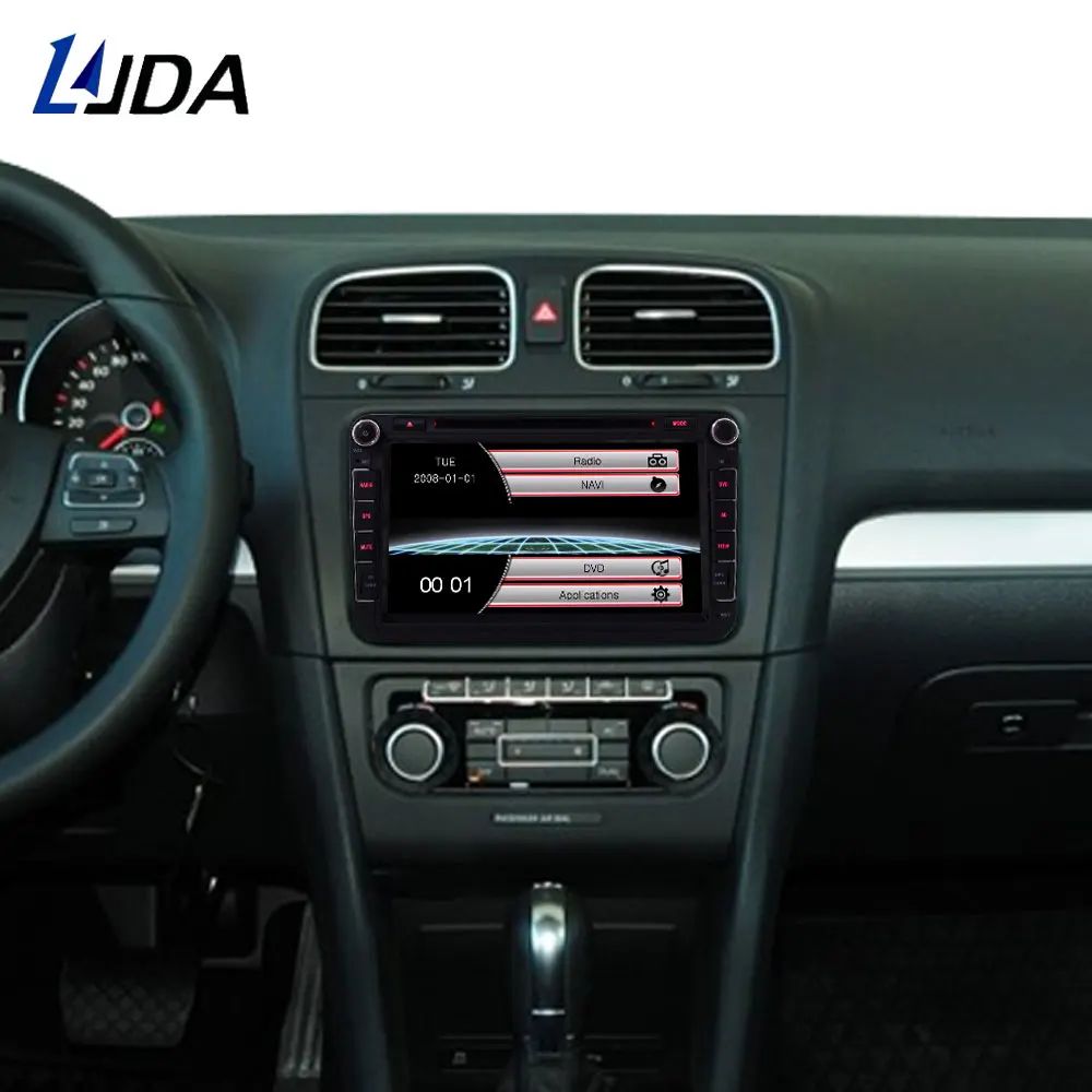 LJDA автомобильный мультимедийный плеер для VW POLO PASSAT b6 golf 5 Skoda Октавия wifi радио dvd automotivo gps 2 DIN Авторадио