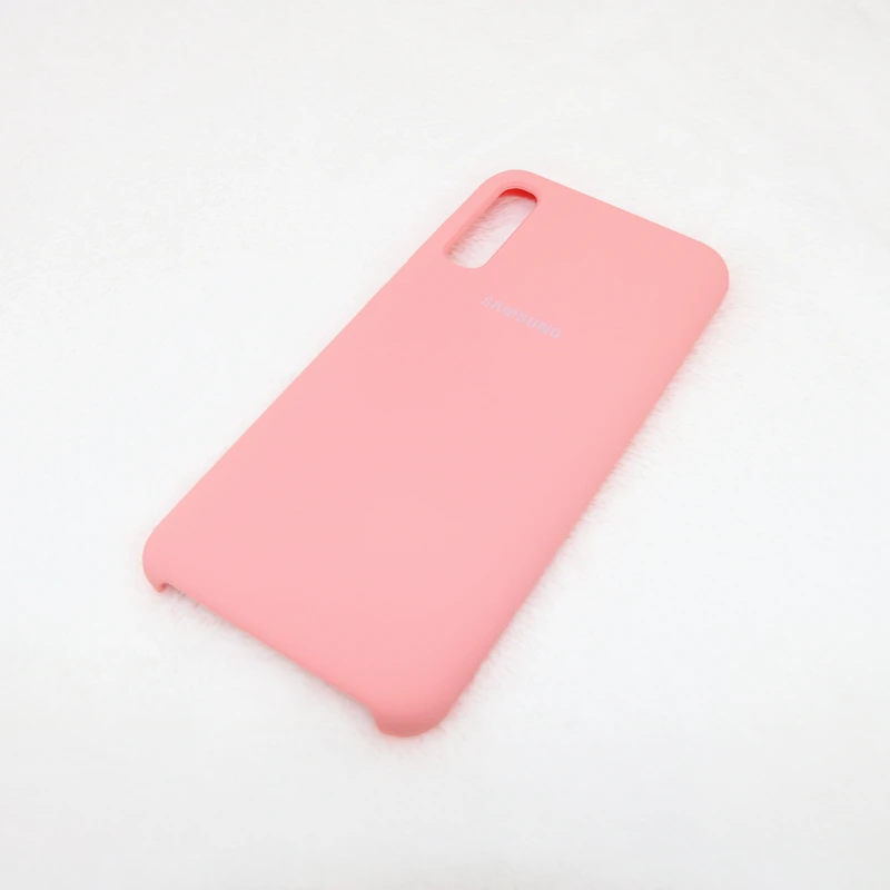 Pink Чехол-бампер из силикона и ТПУ для samsung Galaxy A50 A505 A505F SM-A505F, мягкие чехлы 6,4 - Цвет: Pink