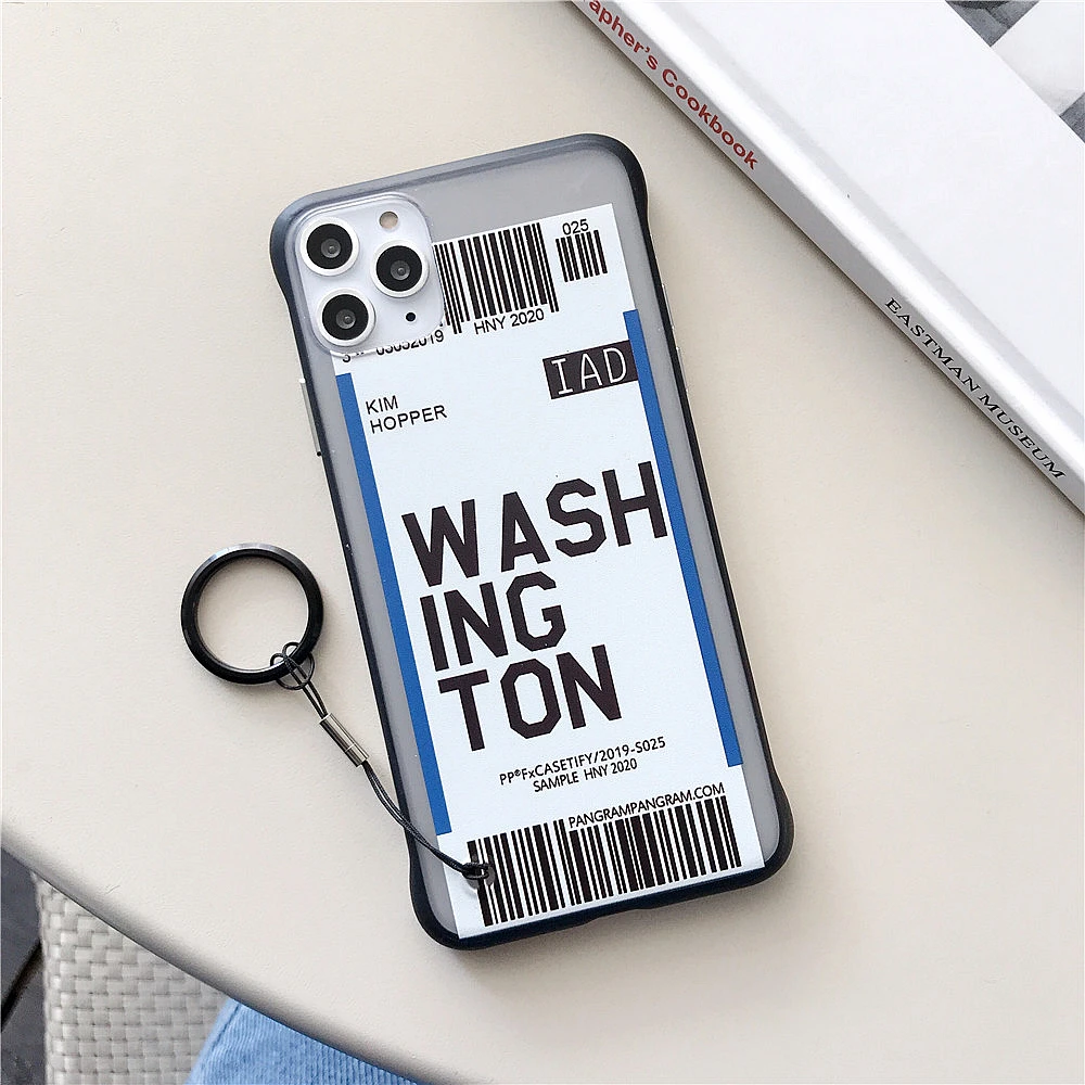 Ins US City Label Bar code Phone Case For iPhone 11 Pro Xs MAX XR X 6 s 7 8 plus Simple letter new York Clear silicon Cover Capa - Цвет: 25