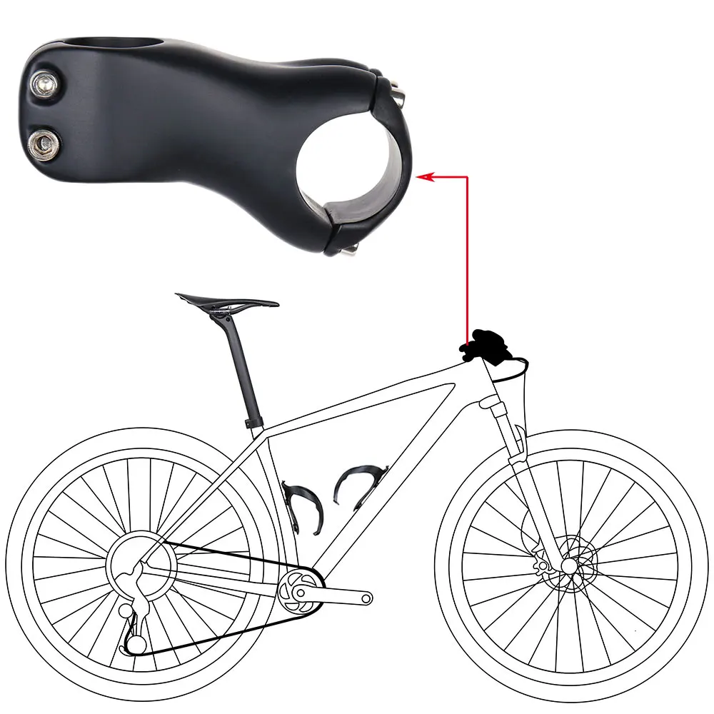 ELITA один велосипедный стержень углеродное волокно MTB/дорожный велосипед стержень 6/17 градусов 31,8 мм руль стержень UD/черный 70-130 мм