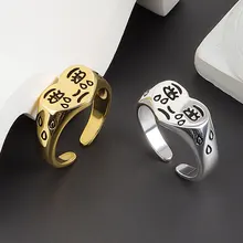 

Vintage Weeping Lady Rings Punk Style Men and Women Fashion Open Couples Ring Korean Version Popular Jewelry Gifts