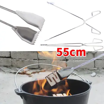 

Outdoor Gadget BBQ Tools Stainless Steel Scissors Type Grilled Food Clip Barbecue Accessories Portable Tongs Thanksgiving Day