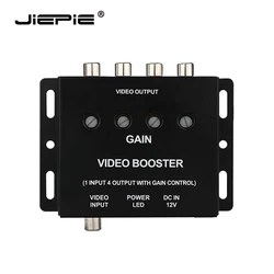 JIEPIE 4 - Way Video Signal Amplifier Splitter for Enhanced Display Quality (Video Booster)