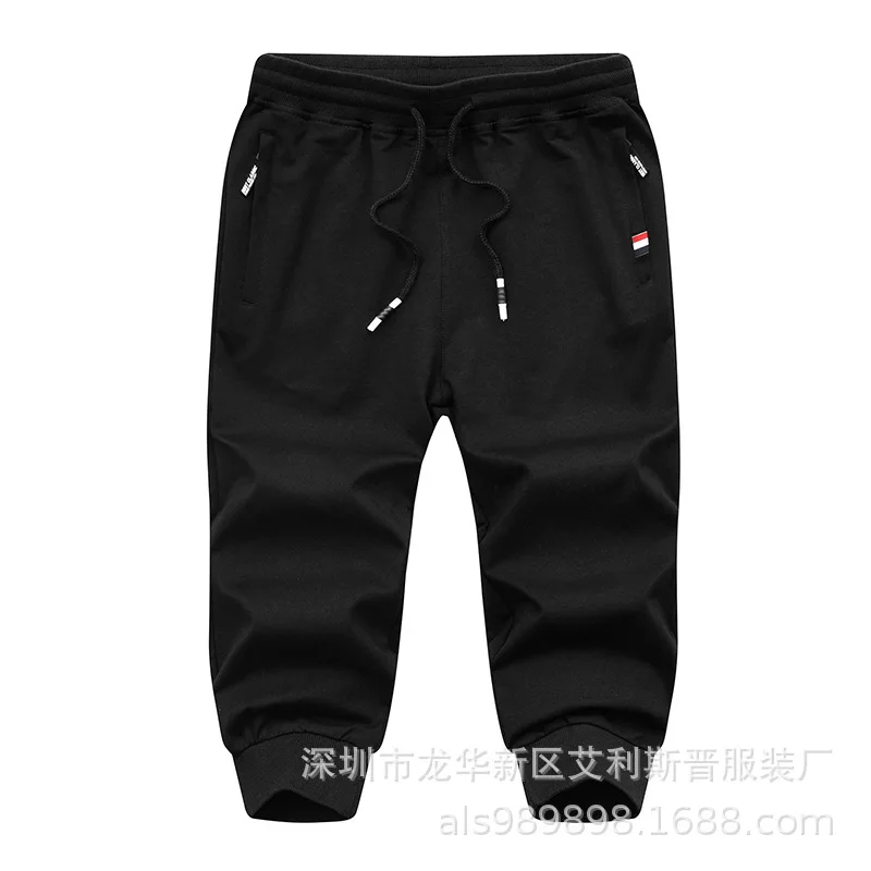 

2018 Summer New Style Casual Korean-style Men's Elasticity Capri Pants MEN'S Pants Slim Fit Sports Straight-Cut Men's Trousers F