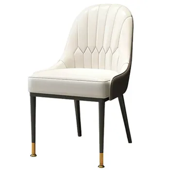 

Nordic post-modern Italian light luxury dining chair simple modern designer showroom cafe model dining table and chairs