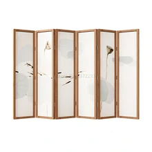 Экран перегородки гостиной складной мобильный простой современный твердой древесины украшения офиса складной экран классический